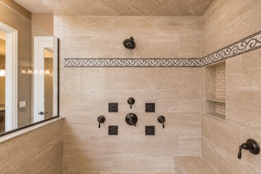Richland custom home in Brookfield by Kingfogl – 1st floor - primary bath - shower - view 1