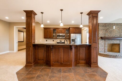 Richland custom home in Brookfield by Kingfogl – basement - bar - view 1
