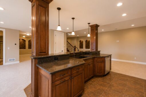 Richland custom home in Brookfield by Kingfogl – basement - bar - view 2