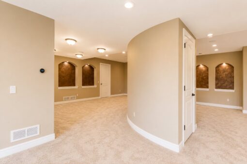 Richland custom home in Brookfield by Kingfogl – basement - hallway