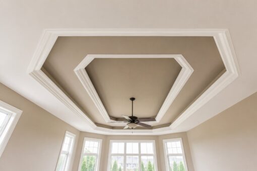Richland custom home in Brookfield by Kingfogl – ceiling - primary bedroom tray