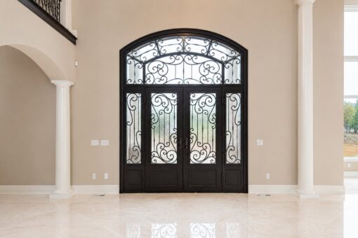 Saddlebrook custom home in Mequon by Kingfogl – foyer entry doors
