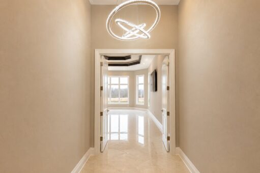 Saddlebrook custom home in Mequon by Kingfogl – primary bedroom entry
