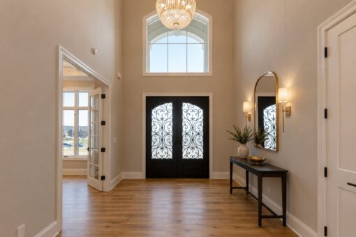 Sanctuary custom home in Menomonee Falls by Kingfogl – foyer entry doors