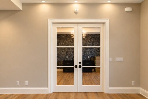 Sanctuary custom home in Menomonee Falls by Kingfogl – study french doors