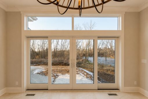 Sanctuary custom home in Menomonee Falls by Kingfogl – breakfast area patio doors