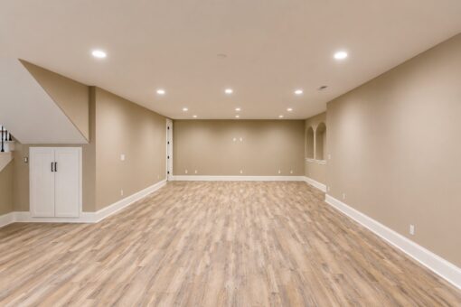 Sanctuary custom home in Menomonee Falls by Kingfogl – basement recreation room and niches