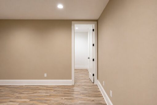 Sanctuary custom home in Menomonee Falls by Kingfogl – basement room and doorway