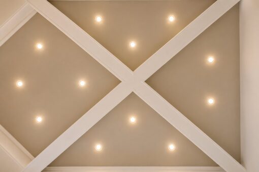 Sanctuary custom home in Menomonee Falls by Kingfogl – x-beam ceiling