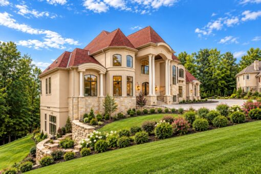 Shire custom home in Brookfield by Kingfogl – front elevation view 2