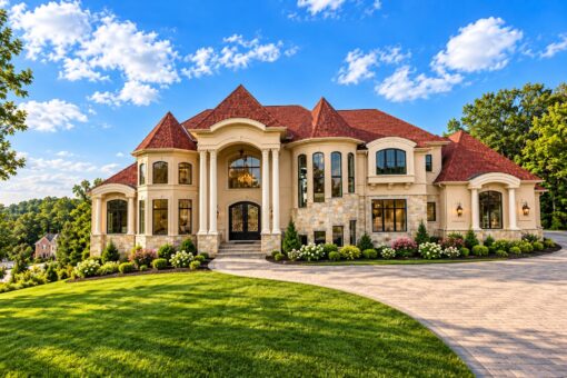 Shire custom home in Brookfield by Kingfogl – front elevation view 3
