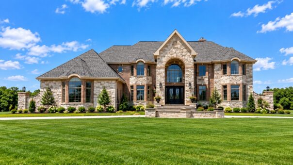 Stone Creek custom home in Racine by Kingfogl – front elevation