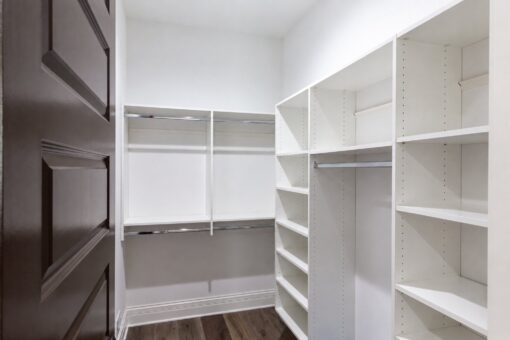 Turnberry custom home in New Berlin by Kingfogl – mudroom closet shelving