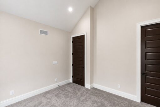 Turnberry custom home in New Berlin by Kingfogl – bedroom closet and bath doors