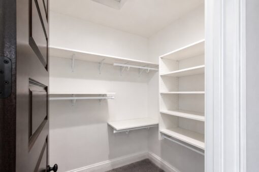 Turnberry custom home in New Berlin by Kingfogl – bedroom closet shelving