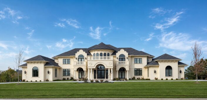 Vizzini custom home in Franklin by Kingfogl – exterior - front elevation