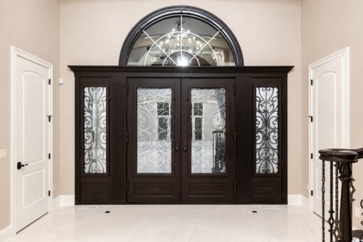 Vizzini custom home in Franklin by Kingfogl – 1st floor - foyer entry doors closed