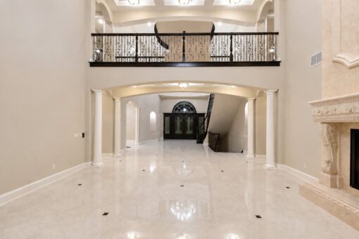 Vizzini custom home in Franklin by Kingfogl – 1st floor - great room toward foyer