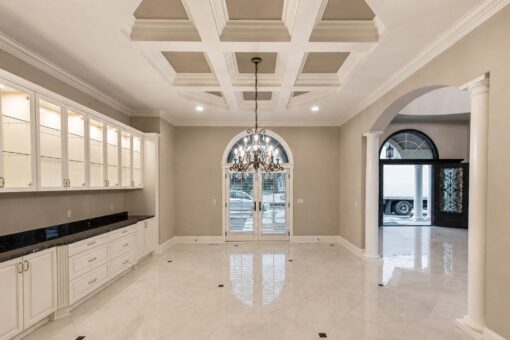 Vizzini custom home in Franklin by Kingfogl – 1st floor - dining room and foyer