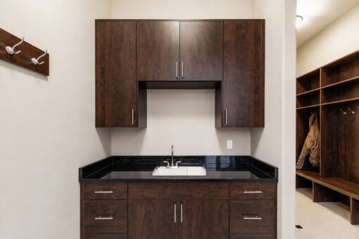 Vizzini custom home in Franklin by Kingfogl – 1st floor - mudroom sink