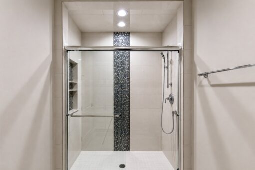 Vizzini custom home in Franklin by Kingfogl – basement - bathroom 1 shower