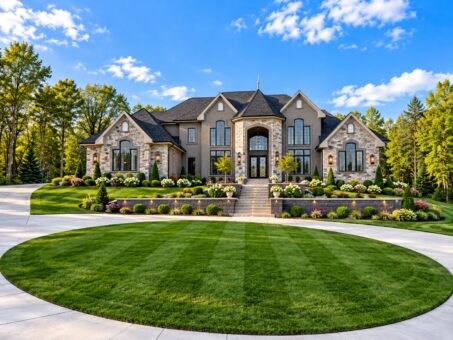 Woodland custom home in West Bend by Kingfogl – front elevation view 2