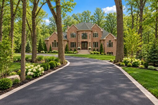 Woodview custom home in Brookfield by Kingfogl – front elevation