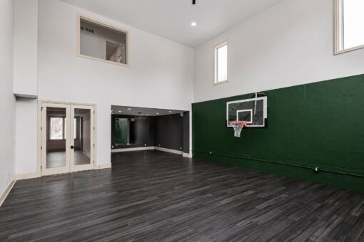 Apex indoor sport court with French doors