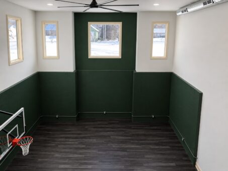 Apex indoor sport court with transom windows