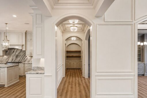 Ridge arched hallway to the walk-in pantry