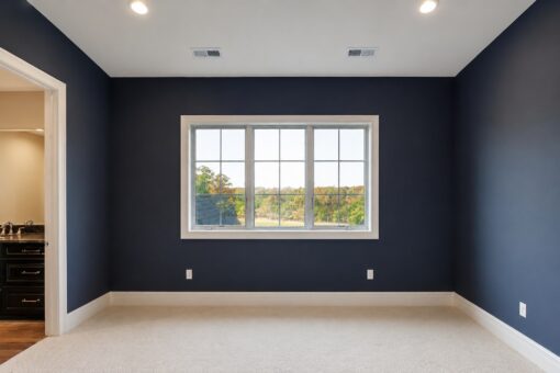 Ridge bedroom with navy walls